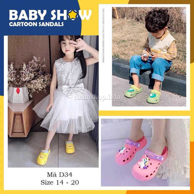 Dép sục cheerful mario cho bé gái 1 - 6 tuổi D34 hồng