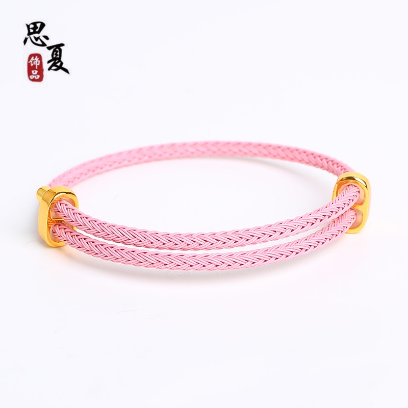 [Hàng Có Sẵn] Hạt Xỏ Lỗ Lớn Bằng Dây Thừng Lụa Màu Đỏ Điều Chỉnh Được 8 Tuổi Không Phai Màu Cho Nam Và Nữ