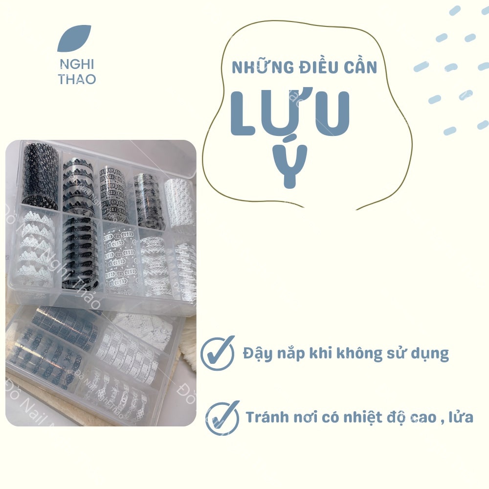 Foil dán móng nail LADURA họa tiết thương hiệu