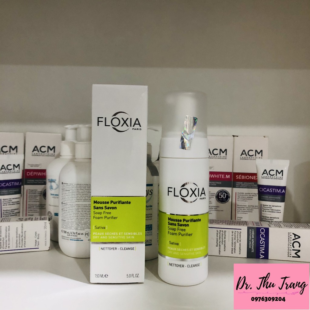 Sữa rửa mặt dành cho da khô, da nhạy cảm FLOXIA SOAP FREE FOAM PURIFIER 150ml