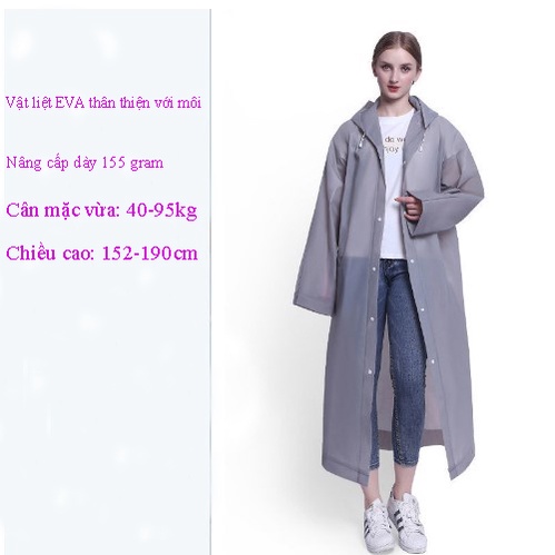 Áo mưa 1 người thời trang đi mưa, Chất liệu Eva dày