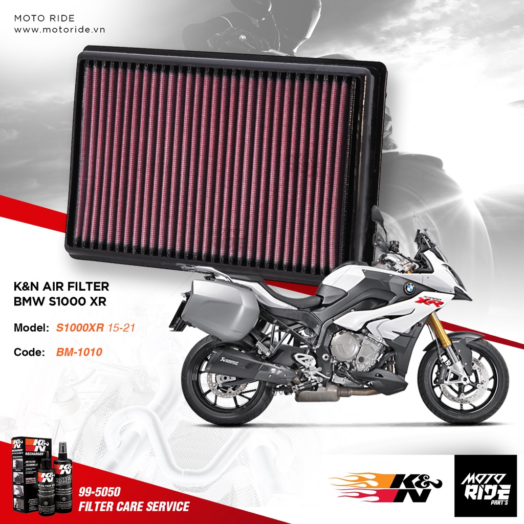 K&amp;N BM-1010 LỌC GIÓ ĐỘ CHO BMW S1000R / S1000RR / S1000XR