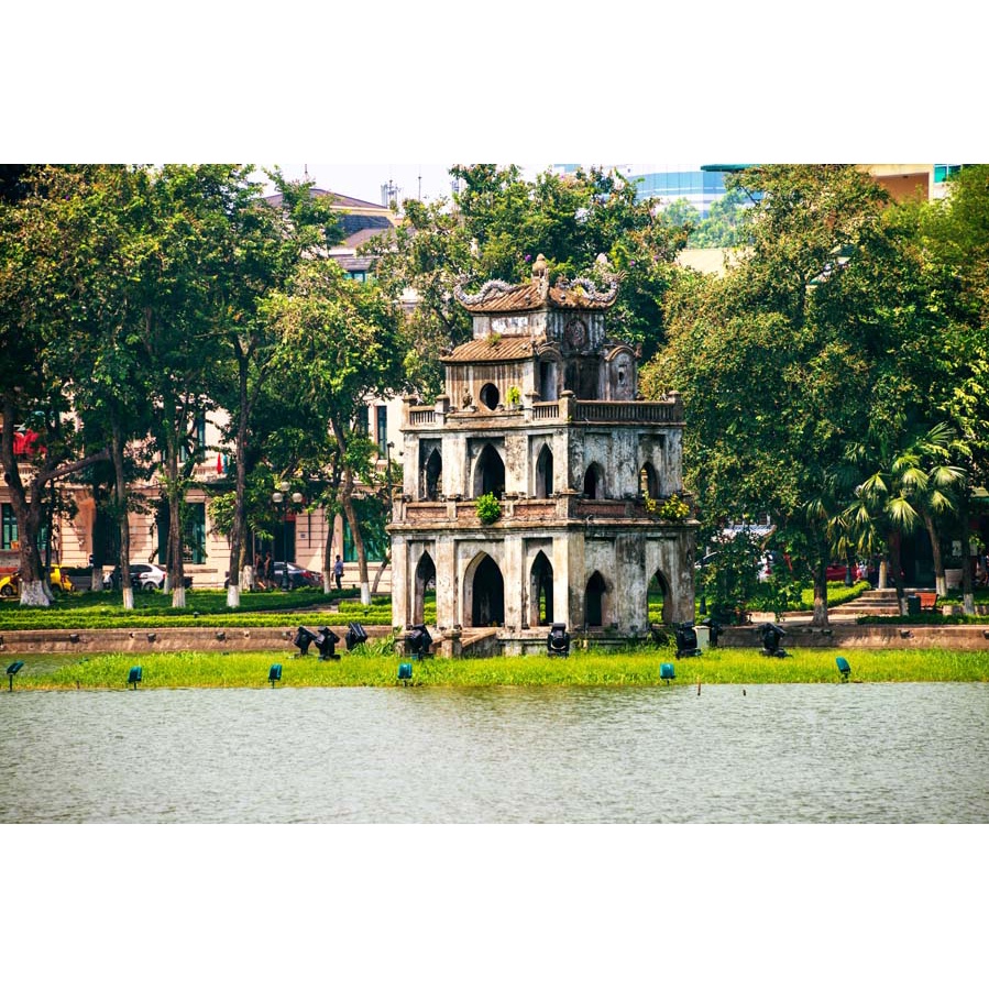 Tranh dán tường Trang Trí Cửa Hàng cao cấp địa danh nổi tiếng Hà Nội