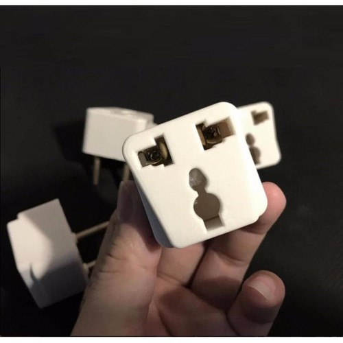 Đầu Phích Cắm Chuyển Đổi, Ổ Cắm Điện 3 Chân Sang 2 Chân, 3 Chấu Sang 2 Chấu, Chính Hãng, An Toàn. Kingler 8611