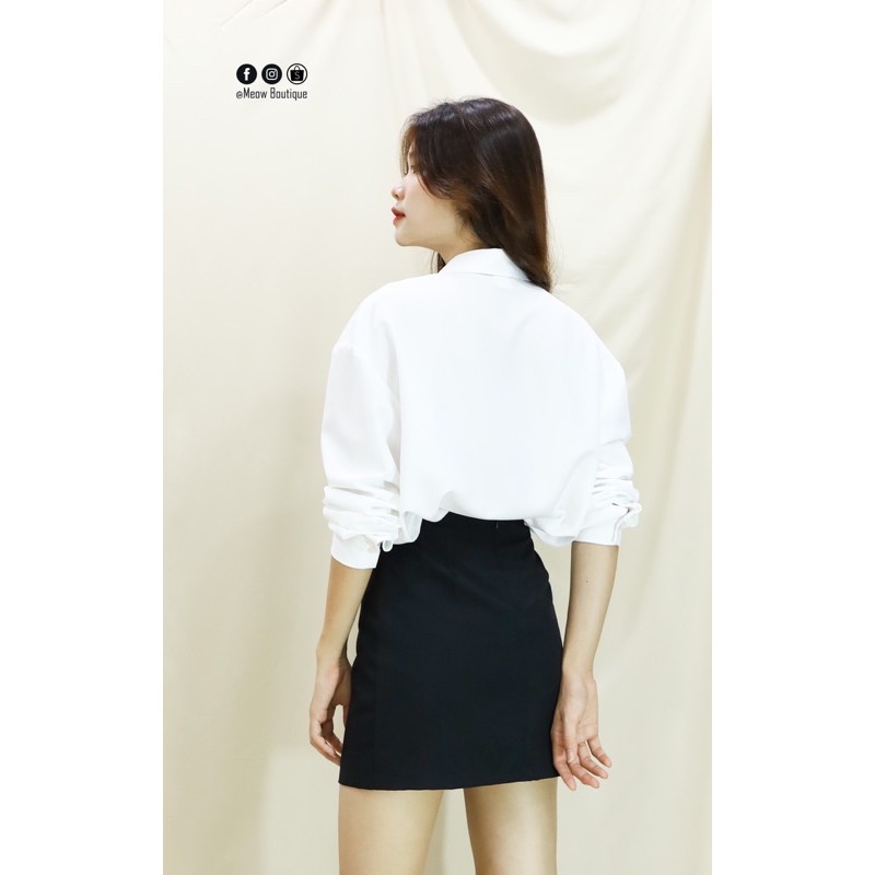 [Hình thật tự chụp] Váy chữ A vạt vuông công sở nữ Meow Boutique | BigBuy360 - bigbuy360.vn