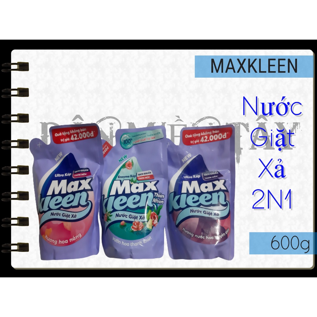 (HÀNG TẶNG) MAXKLEEN - TÚI NƯỚC GIẶT XẢ MAXKLEEN 600gr