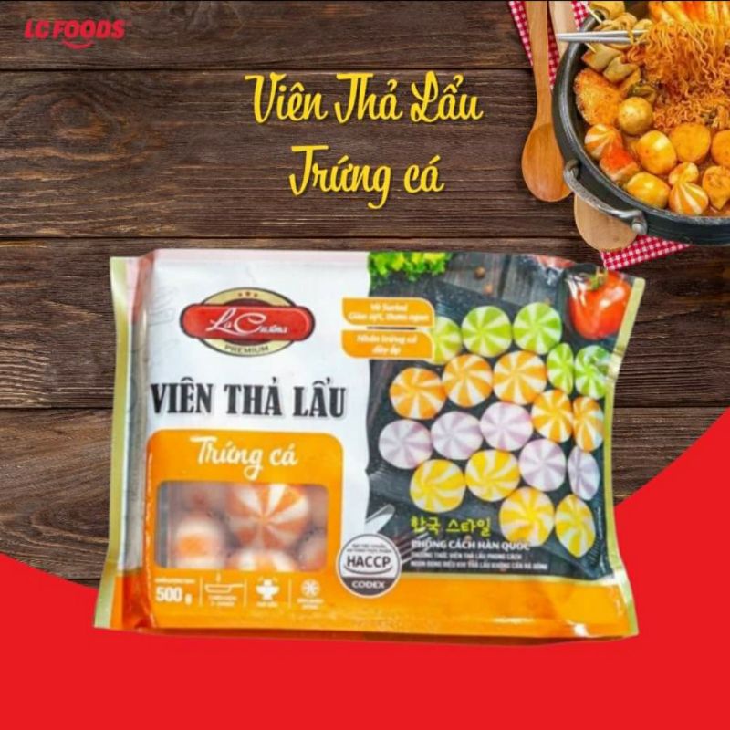 Viên thả lẩu trứng cá muối 200gr/ 500gr