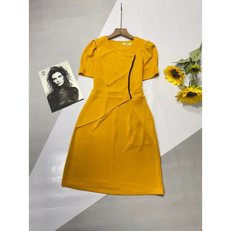 Đầm Liền Ngắn Tay Cao Cấp - Váy Cotton Nhung 2 Da Công Sở - 6 màu Như Hình - Hàng Nhập Quảng Đông Chuẩn | BigBuy360 - bigbuy360.vn