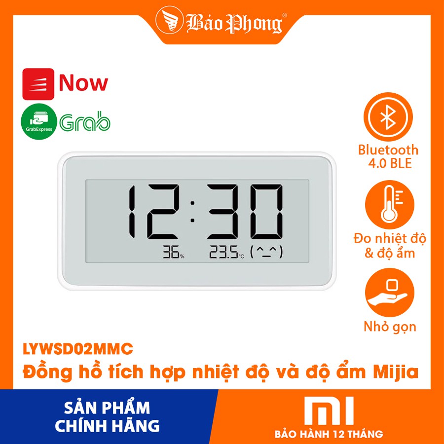 Đồng hồ kiêm cảm biến nhiệt độ và độ ẩm Xiaomi mijia sensor Pro mini để bàn cho gia đình văn phòng giá rẻ bền đẹp
