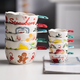 Bộ bát đĩa cherry Chén chấm cánh bướm đựng sốt chấm