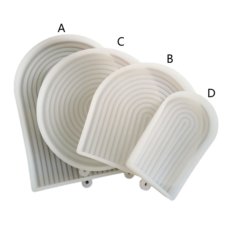 Khuôn Silicone Hình Bán Nguyệt / Tròn Làm Đế Lót Ly Rượu Vang