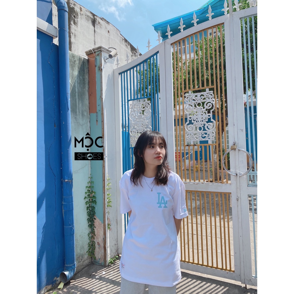 [CHÍNH HÃNG] Áo thun New Era logo LA Monogram Xanh Dương màu Trắng