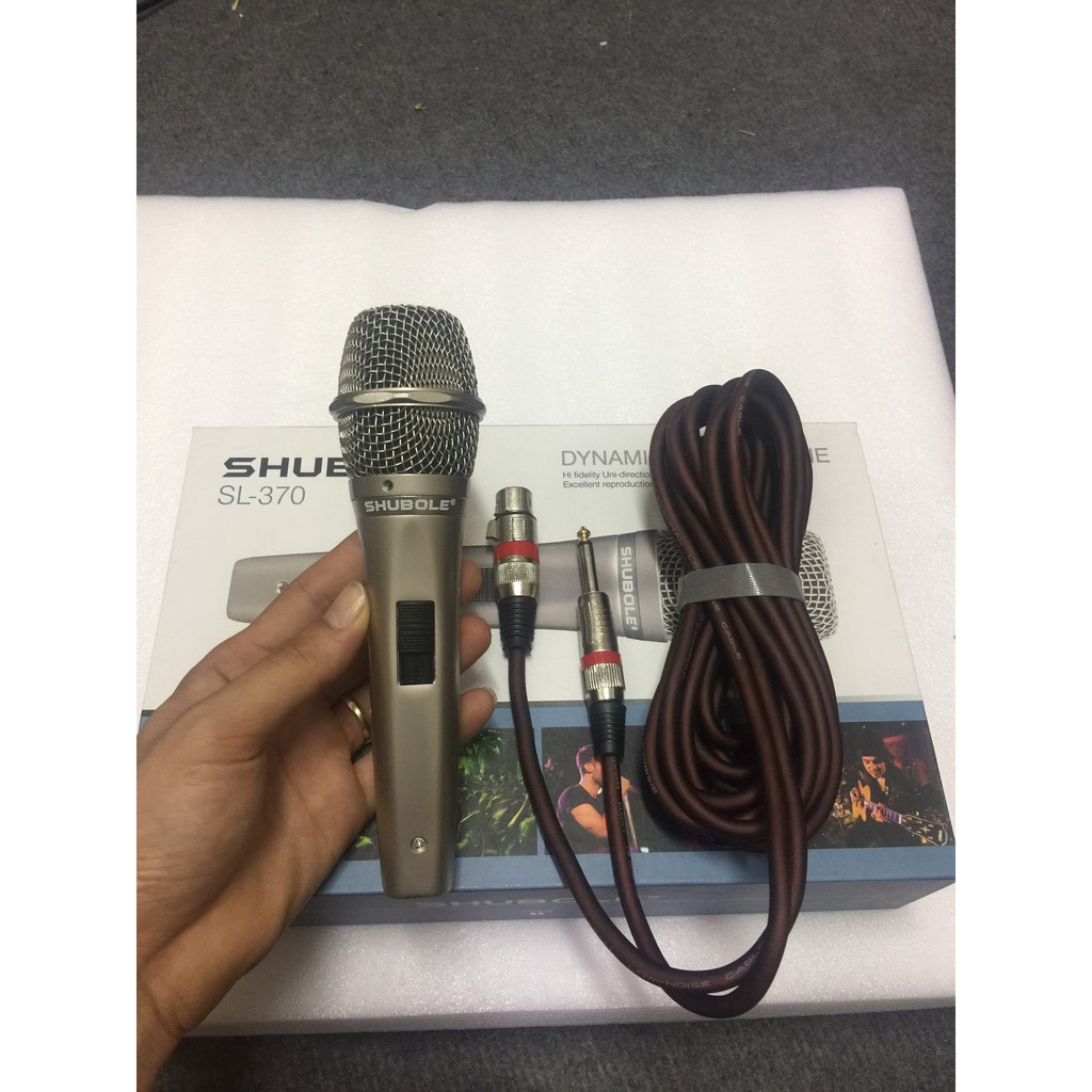 Micro Karaoke và Micro thế hệ mới Có Dây Shubole SL - 370 (1 Mic) - Hàng Nhập Khẩu Hát Hay Không Lo rú rít