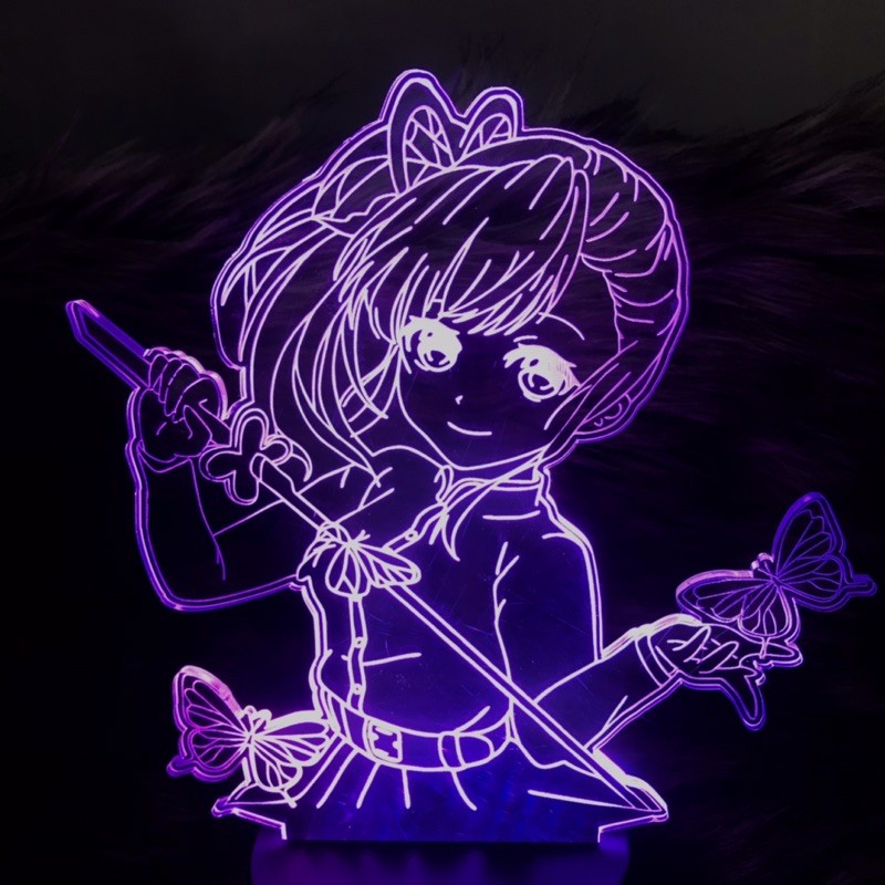 Đèn Ngủ Led Anime Demon Slayer Tsuyuri Kanawo Figure Agatsa Zenitsu Quà tặng remote điều khiển