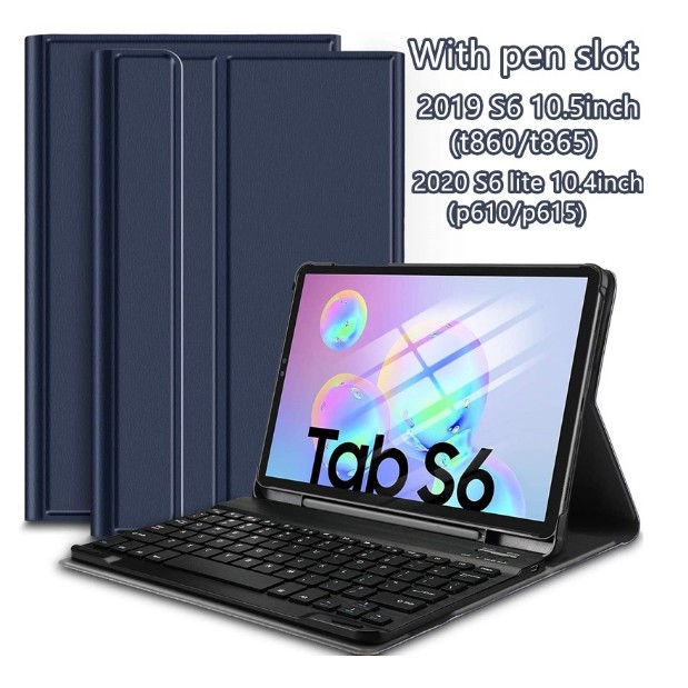 Bao da bàn phím rời Bluetooth cho Samsung Tab S6 Lite Spen P610/ P615 10.4inch Smart Keyboard siêu tiện