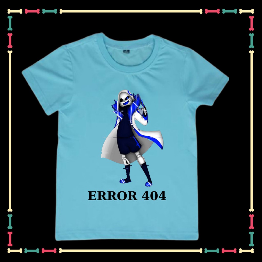 Áo Error 404 Sans phong cách cho bé trai bé gái từ 10kg đến 90kg