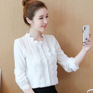 Áo sơ mi nữ viền ren