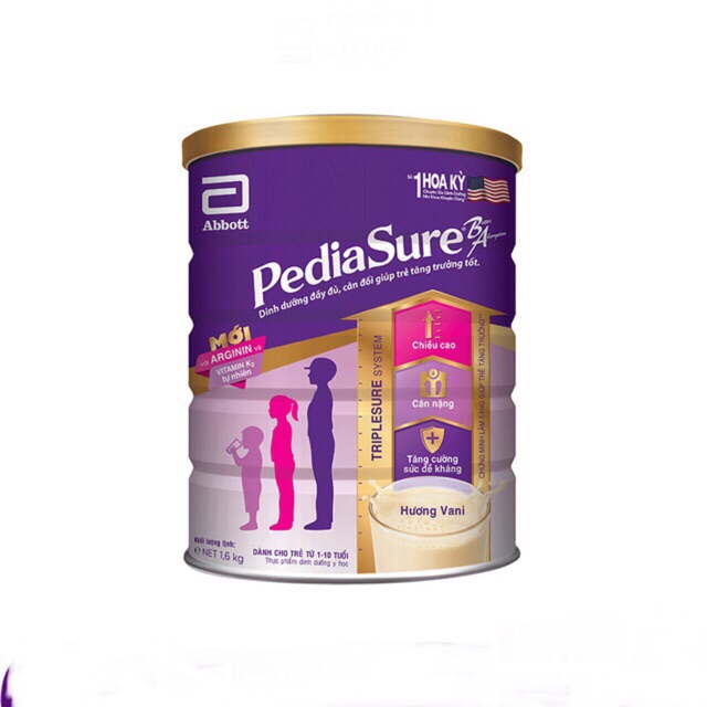 Sữa bột Pediasure 1.6kg hương vani