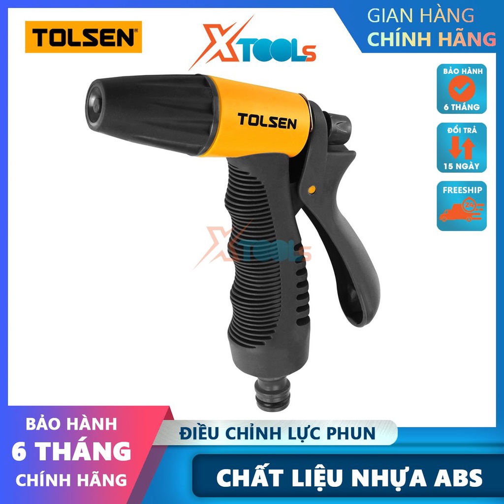 Súng phun nước 1 tia Tolsen 57101, đầu phun nước chất liệu nhựa cao cấp, có thể phun nước liên tục [CHÍNH HÃNG][XTOOLS]