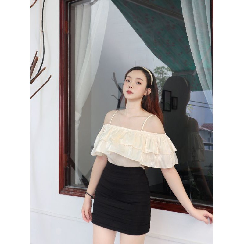 Váy quần WONDER HOUSE xếp ly ngang chất kaki mềm công sở, dạo phố nữ tính - Bae skirt