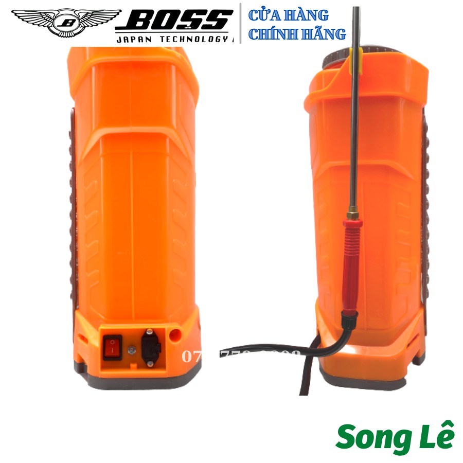 Bình Phun Thuốc Điện BOSS Nhật 20L - 1 Bơm - 12V/8Ah