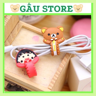 Dụng cụ thu gọn tai nghe, cáp sạc tiện lợi họa tiết hoạt hình dễ thương