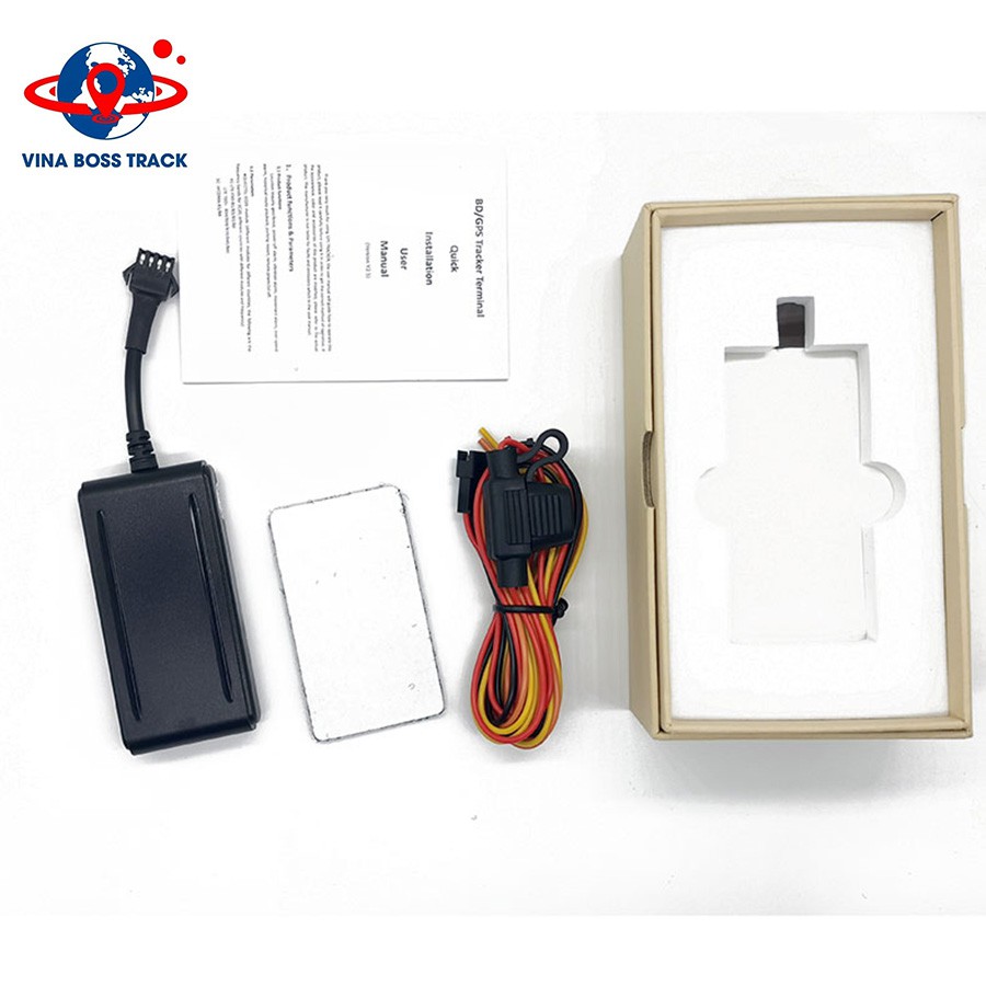 Định vị ô tô xe máy Vina Boss Track-C006, phần mềm miễn phí, bảo hành 12 tháng, ưu đãi mua sim 4G data 1 năm