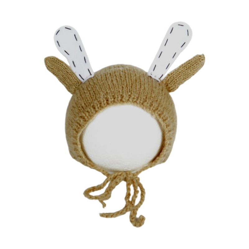 Mũ Beanie Đan Len Họa Tiết Hoạt Hình Làm Phụ Kiện Chụp Ảnh Cho Bé Sơ Sinh
