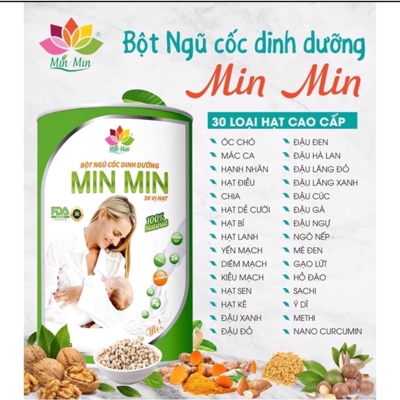 NGŨ CỐC HẠT ĂN LIỀN MIN MIN