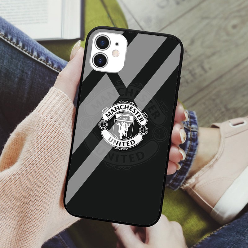 Ốp lưng logo biểu tượng Manchester United đen trắng - iphone 6s/6/7/8 plus/x/xr/xs max/11 pro max/12/12 promax SPORT0016