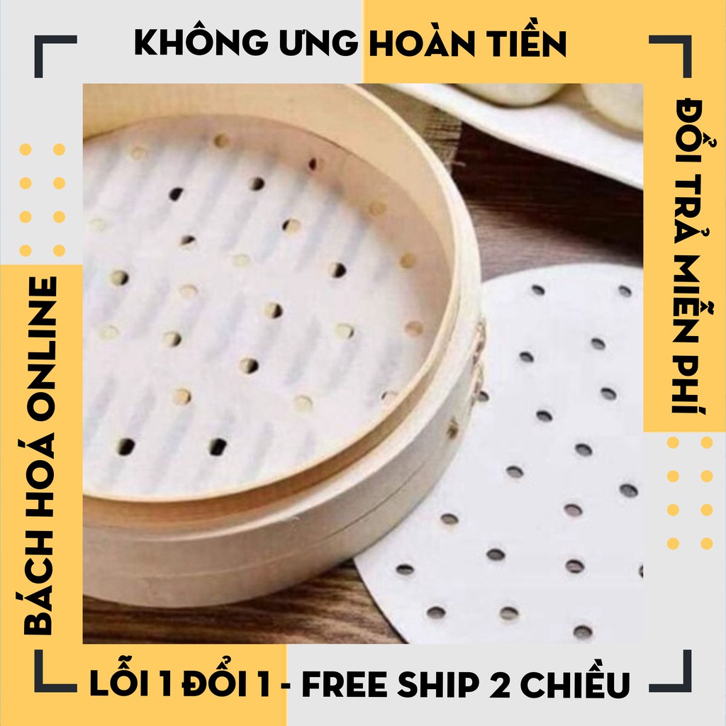 [Hàng Loại 1] Combo 100 Tờ Giấy Nến Đục Lỗ Thấm Dầu Hiệu Quả Size 20cm