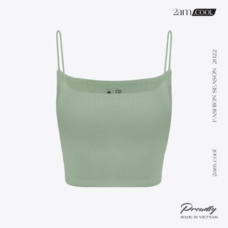 Áo 2 dây nữ dáng ôm body bản nhỏ cotton 4 chiều phiên bản premium chống nhăn 2am