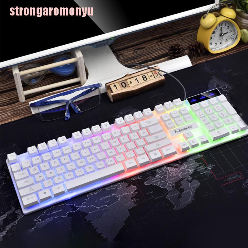 Bộ Bàn Phím Và Chuột Chơi Game Km320 104 Phím Có Đèn Nền Rgb