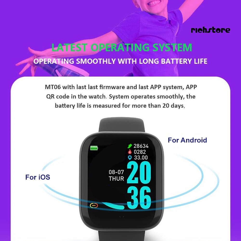 Đồng Hồ Thông Minh Zd W6 Kết Nối Bluetooth 4.0 Chống Nước Hỗ Trợ Theo Dõi Nhịp Tim