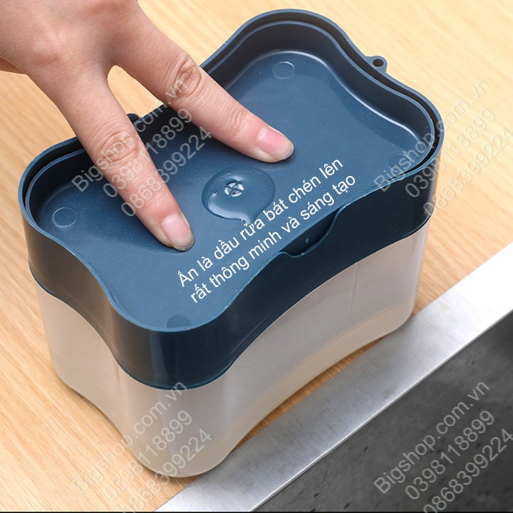 Hộp đựng nước rửa chén bát thông minh kèm miếng xốp
