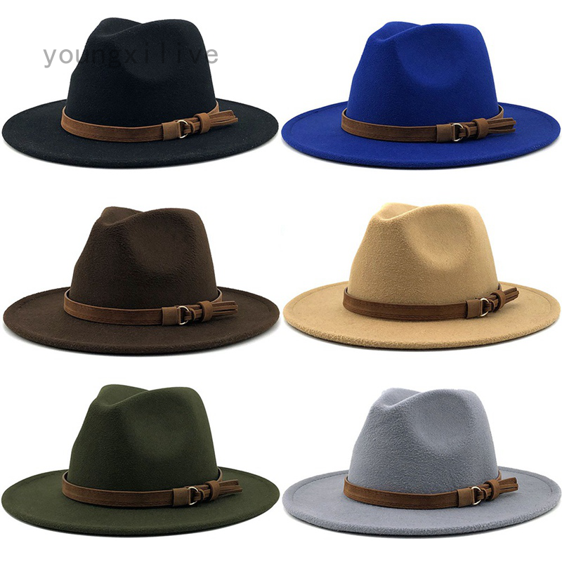 Mũ Fedora Vành Rộng Phong Cách Vintage Htwers232 Cho Nam Và Nữ