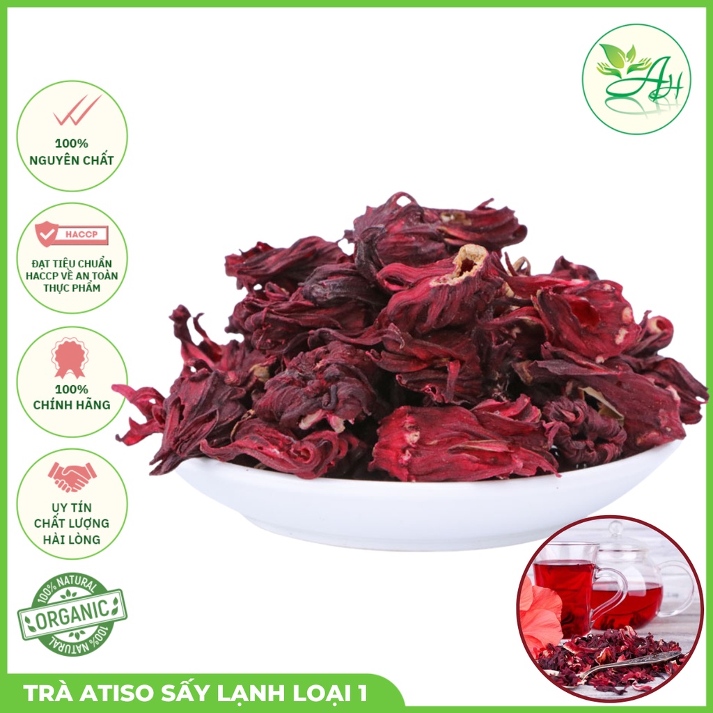 Trà Hoa Atiso Đỏ 100gr Sấy Khô Nguyên Nụ Hoa Bụp Giấm Khô Loại Đẹp Không Nát