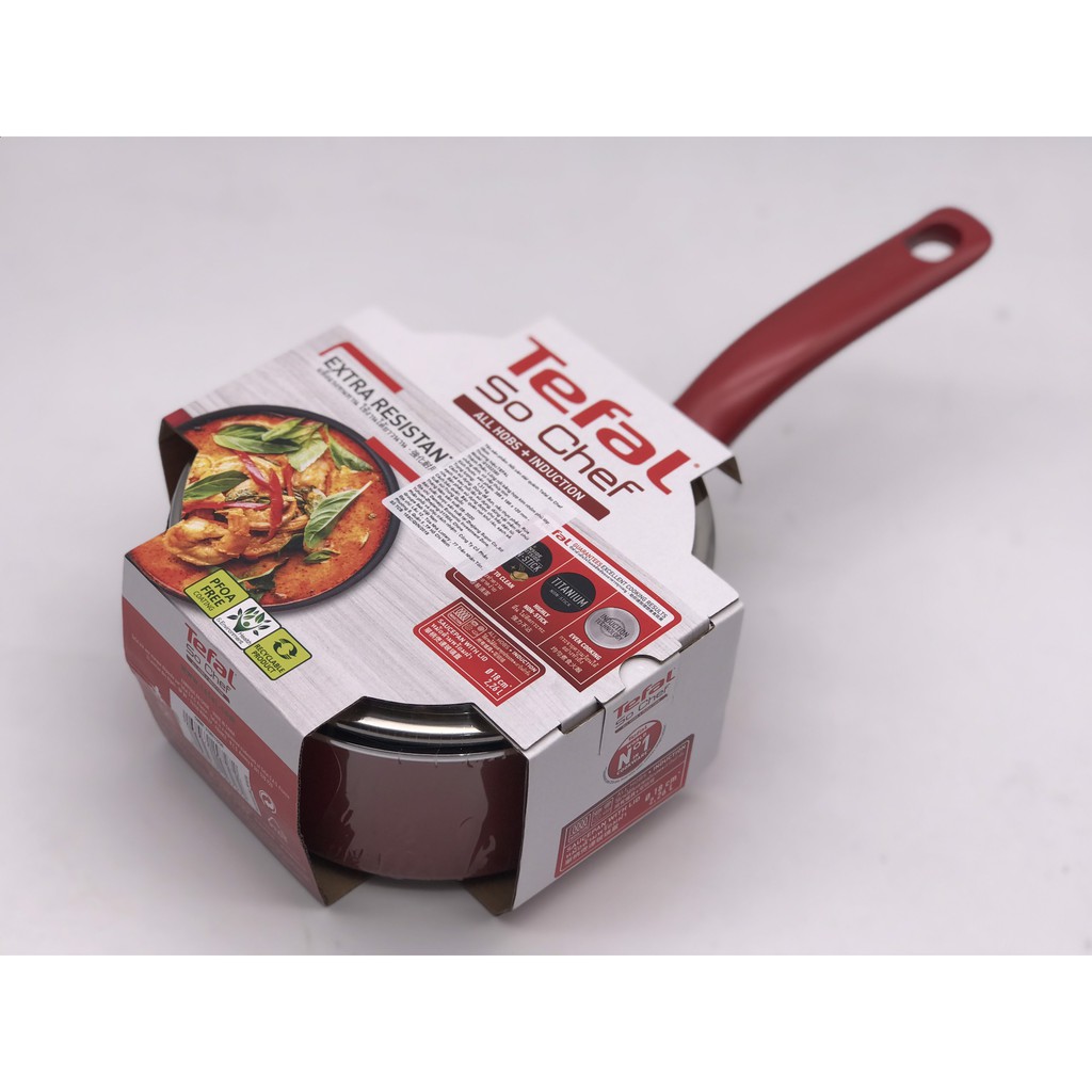 Quánh Tefal So Chef Cán Dài Nắp Kính - 18cm