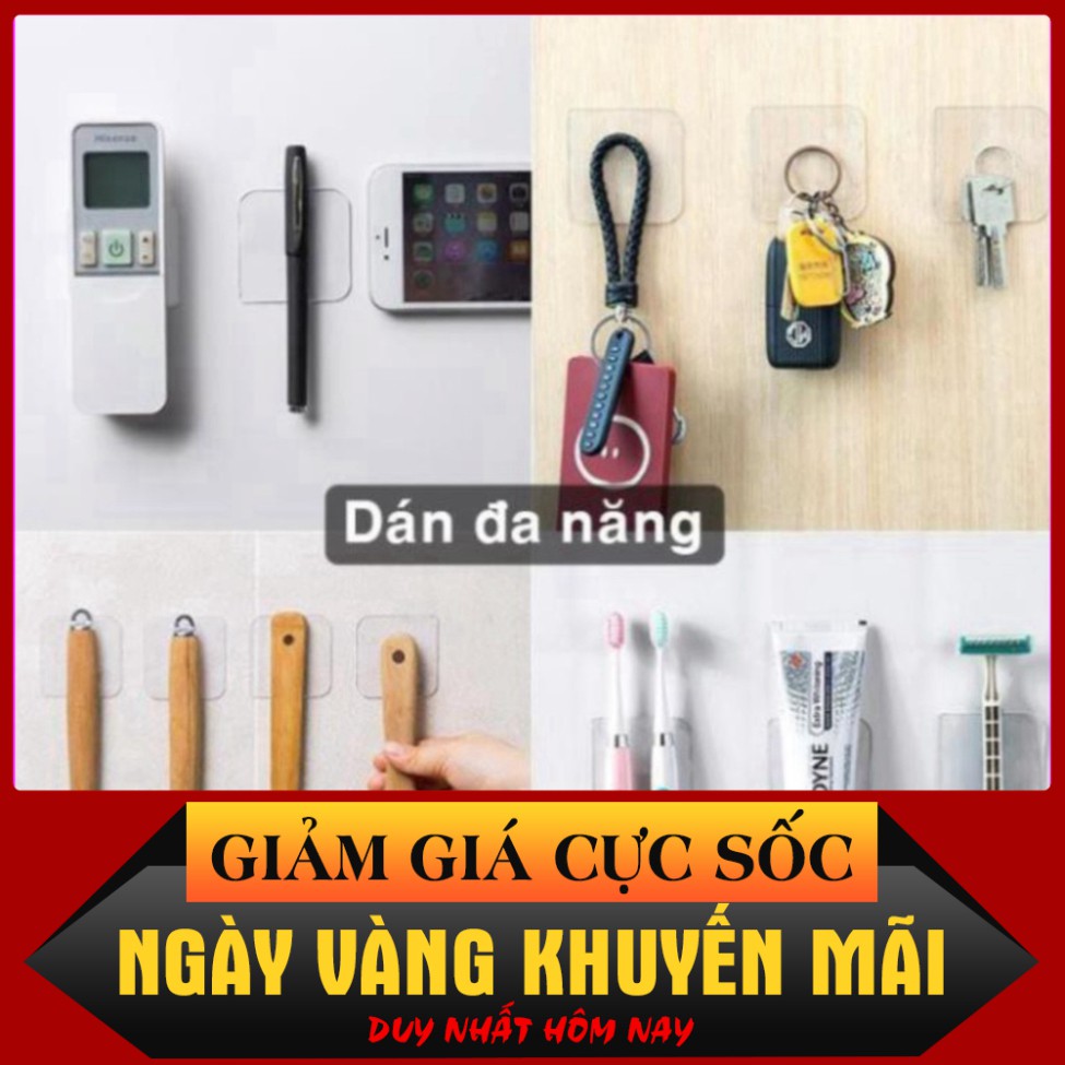 HOT FREE SHIP> FREESHIP Miếng dán tường 2 mặt keo trong siêu chắc dự phòng cho kệ remote , kệ xà bông, dán tranh chịu lự