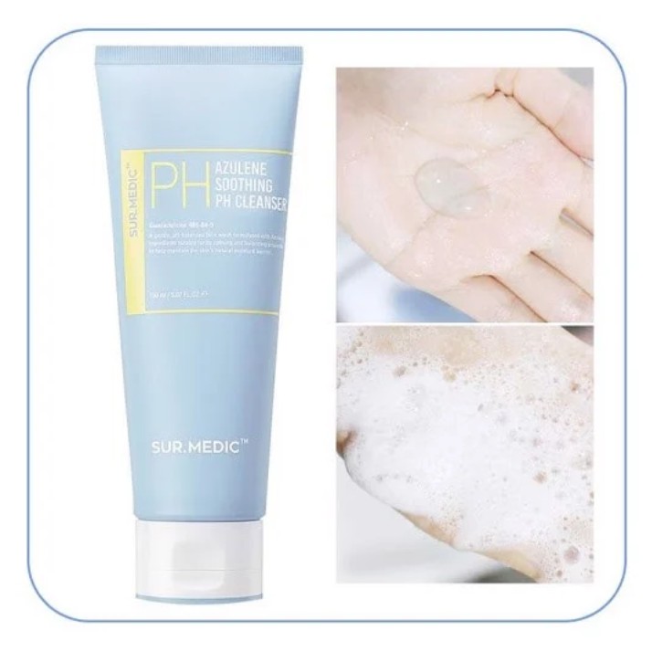 Sữa Rửa Mặt Dưỡng Ẩm Sâu SURMEDIC PH Azulene Soothing PH Cleanser 150ml