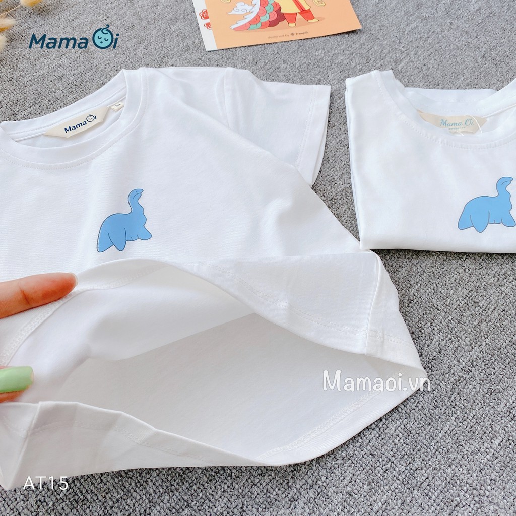 Áo thun bé trai bé gái vải cotton co dãn 4 chiều màu trắng cho bé 0-3 tuổi của Mama Ơi - Thời trang cho bé