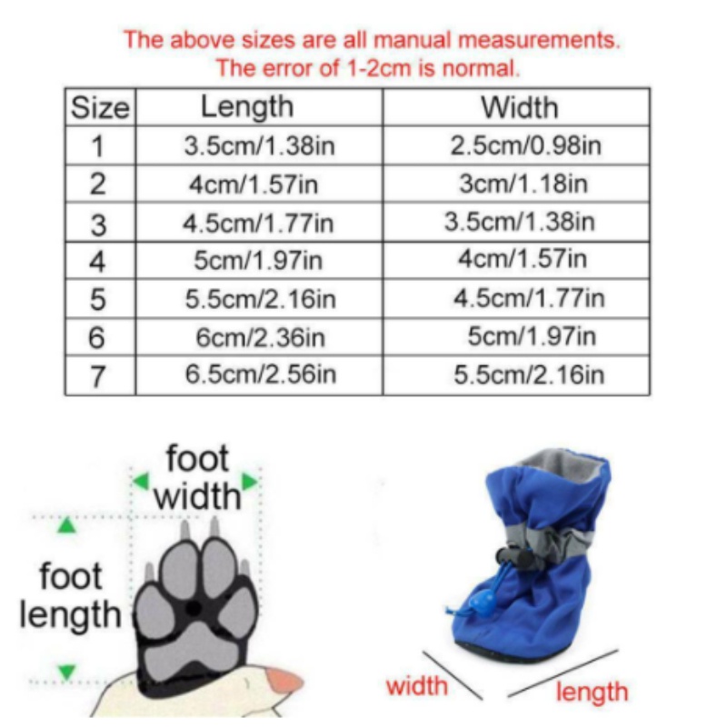 ⭐Hot!⭐Ủng Đi Mưa Chống Nước Chống Trượt Cho Thú Cưng - Bộ 4 Cái