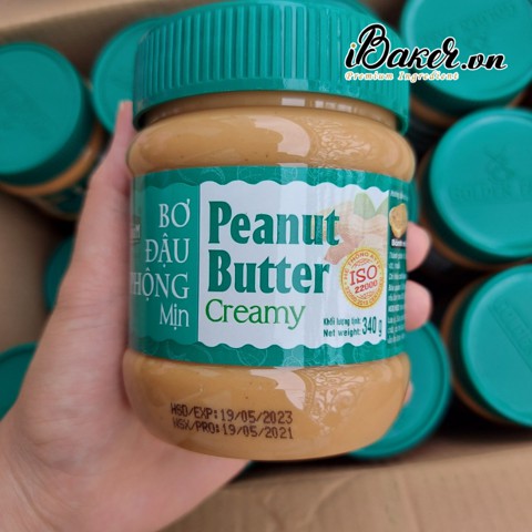 Bơ đậu phộng mịn Golden Farm - Hũ 340g, 170g