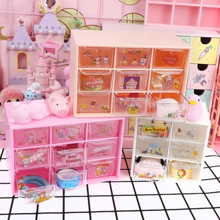 Tủ Đựng Đồ Mini, Hộp Nhựa Đựng Đồ 9 Ngăn Để Trang Sức Phụ Kiện