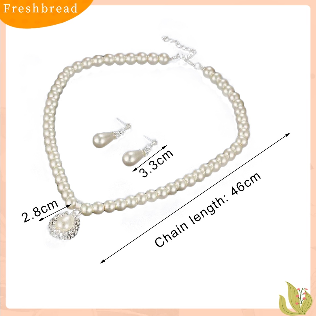 Bộ Đồ Thời Trang Thiết Kế Dễ Thương Cá Tính| Bộ Vòng cổ + Bông Tai Đính Ngọc Trai Nhân Tạo Hình Giọt Nước