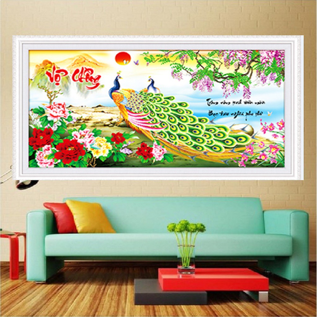 Tranh thêu chữ thập Vợ Chồng DLH-88958 (CHƯA THÊU)