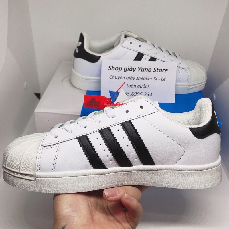 [ Hot Trend ] Giày thể thao sneaker sò trắng kẻ đen - Yuno Store | BigBuy360 - bigbuy360.vn
