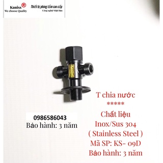 Tê chia 3 vòi xịt - tê cầu đen