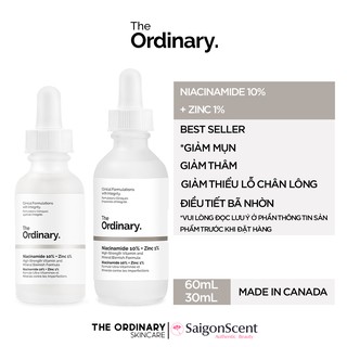 PHÂN LOẠI / Serum giảm mụn The Ordinary / Niacinamide 10% + Zinc 1% / 30mL & 60mL