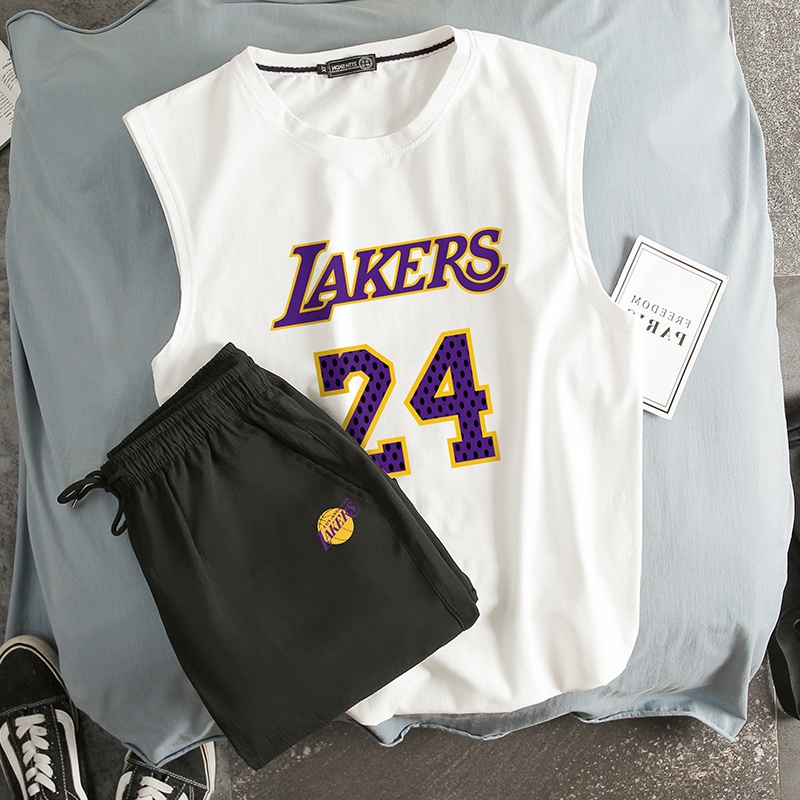 Bộ thể thao nam nữ tanktop vải cotton thoáng mát hút mồ hồi bộ quần áo 3 lỗ